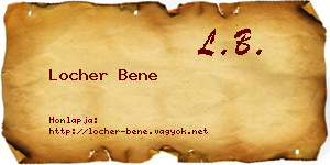 Locher Bene névjegykártya